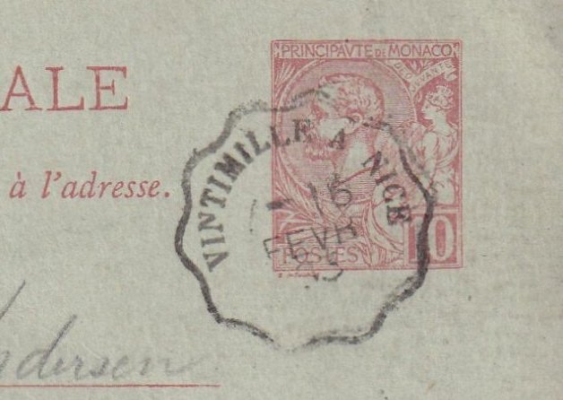 Courier-Convoyeur-Ligne : Vintimille-Nice Type I Retour